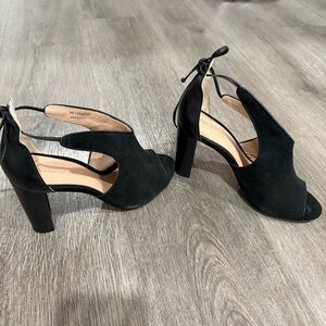 Elegant Black Women's Heeled Sandals